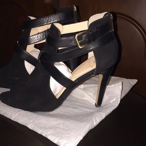 Isola Black Suede Sexy Heels